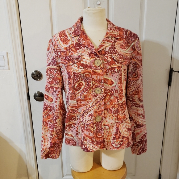 Coldwater Size 12 Paisley Button-Up Women's Top - Picture 2 of 8